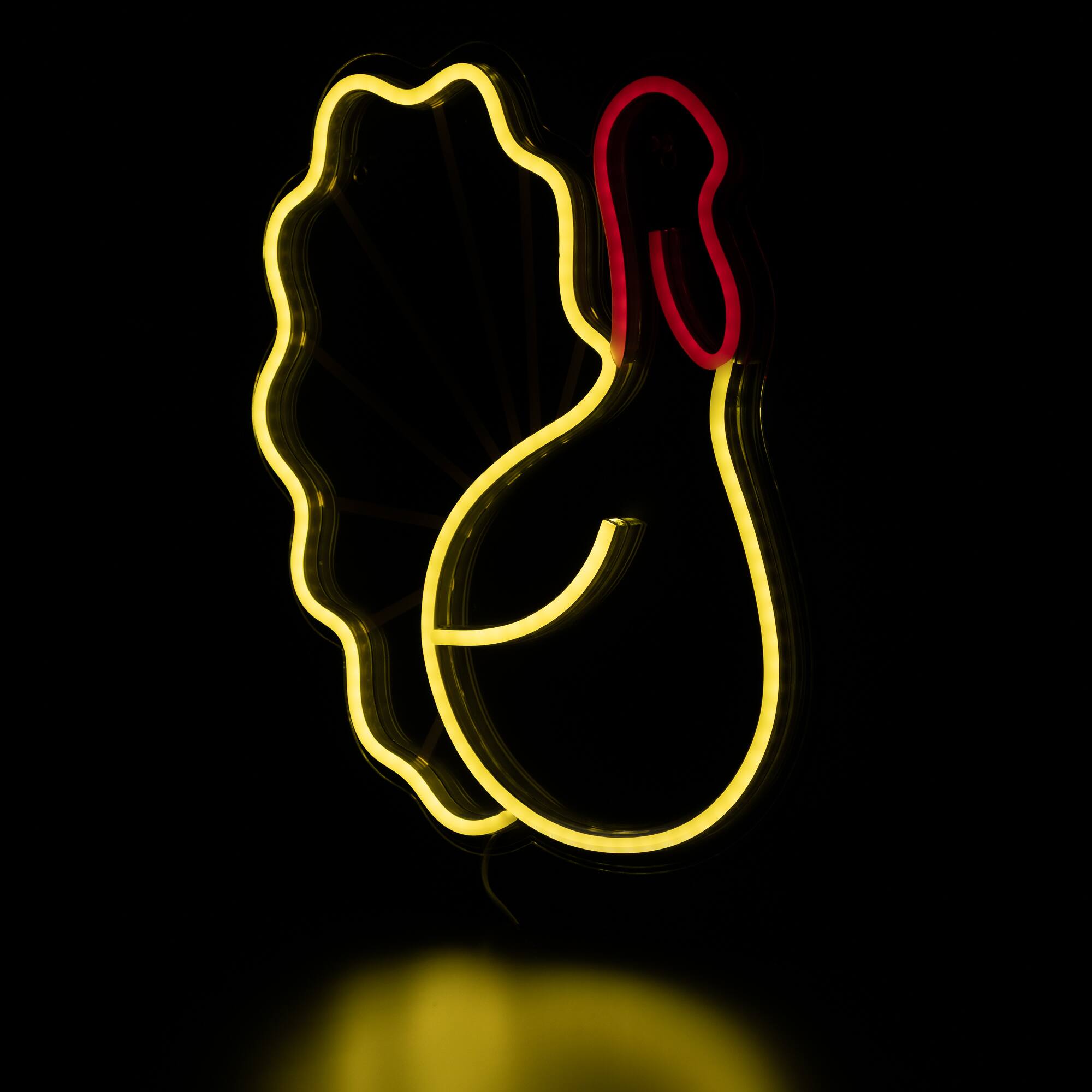 15" LED Neon Style Fall Harvest Turkey Window Silhouette